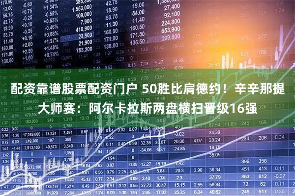 配资靠谱股票配资门户 50胜比肩德约！辛辛那提大师赛：阿尔卡拉斯两盘横扫晋级16强